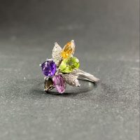 انگشتر طلا سنگ رنگی 26989