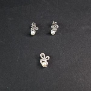 نیم ست طلا برلیان و مروارید کد 26314-26315